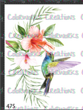 FS5 - Hummingbird with Flowers Full Sheet