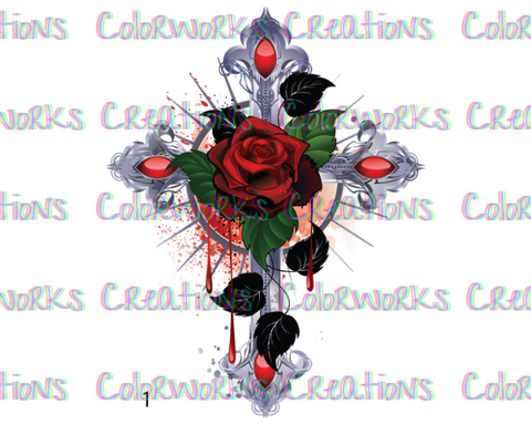 1 - Cross with Roses