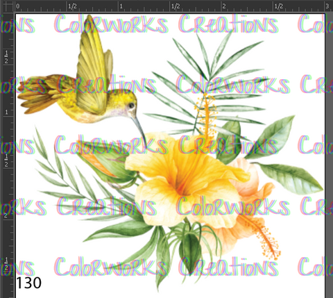 130 - Hummingbird with Flowers