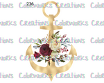 236 - Anchor with Flowers