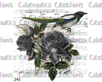 245 - Bird with Flowers and Sheet Music