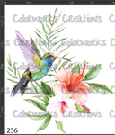 256 - Hummingbird with Flowers