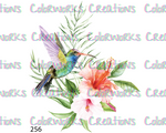 256 - Hummingbird with Flowers