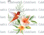 270 - Hummingbird with Flowers