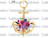 325 - Anchor with Flowers