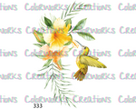 333 - Hummingbird with Flowers