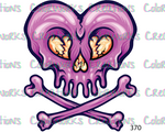 370 - Heart Skull and Crossbones