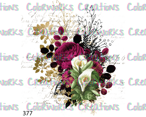 377 - Floral Bouquet with Text