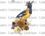 415 - Bird with Flowers
