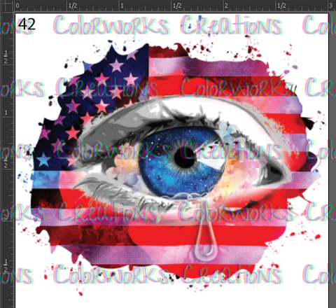 42 - American Flag with Eye