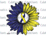 439 - Blue and Yellow Sunflower