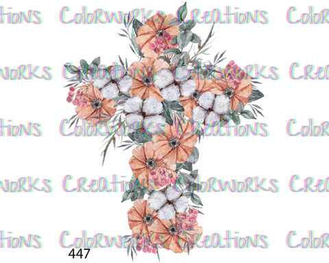447 - Floral Cross