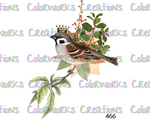 466 - Bird with Flowers