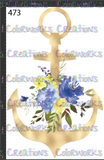 473 - Anchor with Flowers