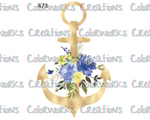 473 - Anchor with Flowers