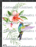 475 - Hummingbird with Flowers