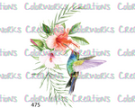 475 - Hummingbird with Flowers