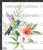 543 - Hummingbird with Flowers