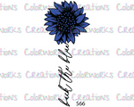 566 - Back The Blue Sunflower