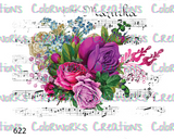 622 - Flowers with Sheet Music