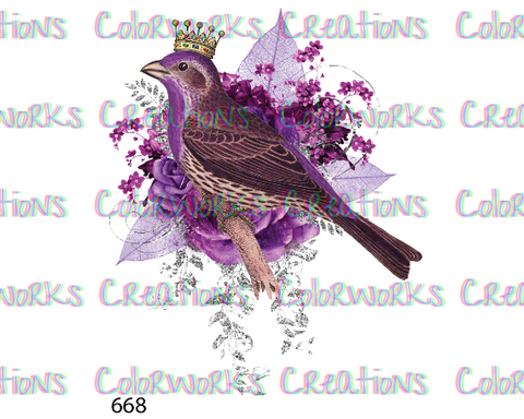 668 - Bird with Flowers