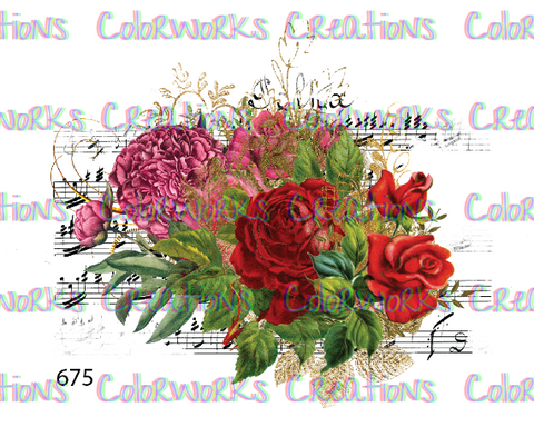 675 - Flowers with Sheet Music