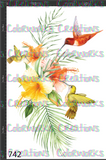 742 - Hummingbird with Flowers