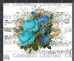 772 - Flowers with Sheet Music