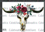 913 - Bull Skull with Flowers