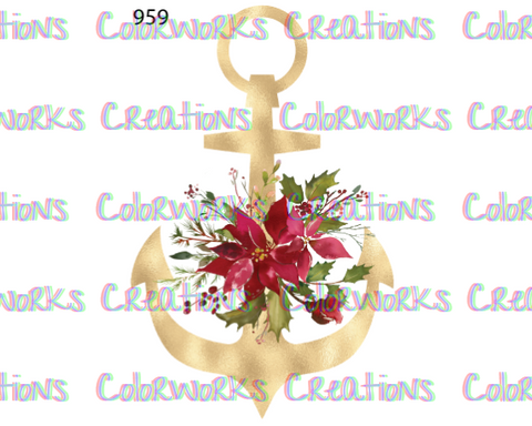 959 - Anchor with Flowers