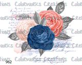 962 - Floral Bouquet with Text