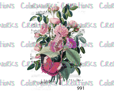 991 - Flowers with Sheet Music